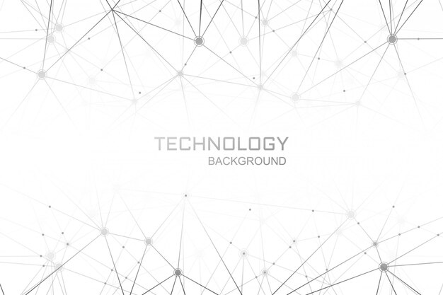 Fondo de conexión de polígono de tecnología digital