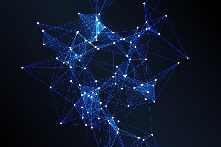 Vector gratuito fondo de conexión de red degradado