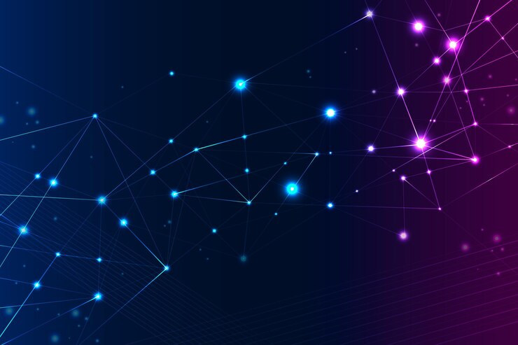 Vector gratuito fondo de conexión de red degradado