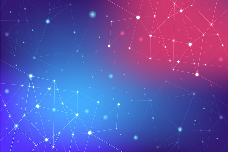 Vector gratuito fondo de conexión de red degradado