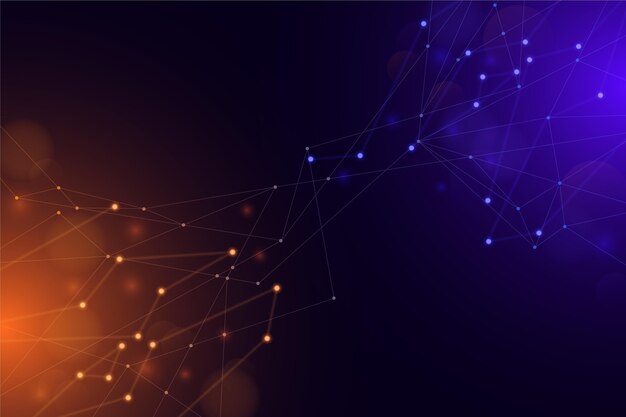 Fondo de conexión de red geométrica
