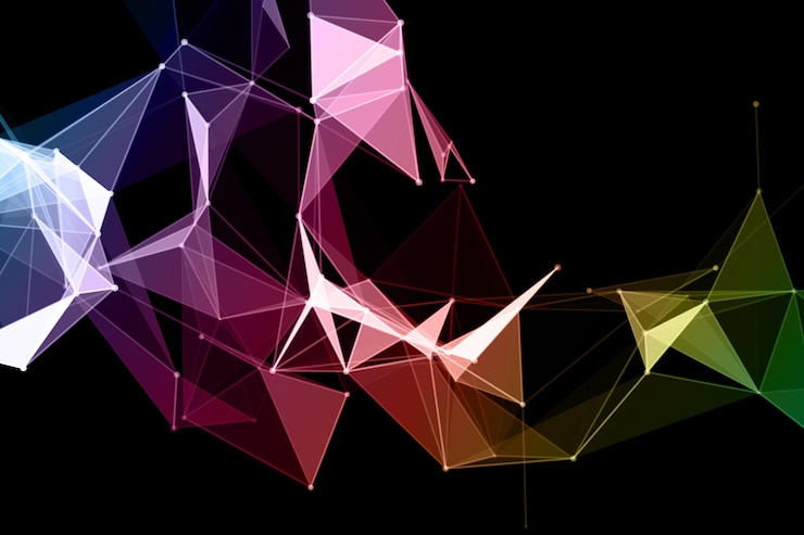 Vector gratuito fondo de conexión de red con gradiente