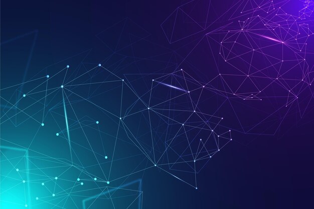Fondo de conexión de red con gradiente