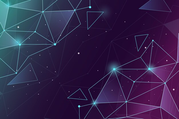 Fondo de conexión de red con gradiente
