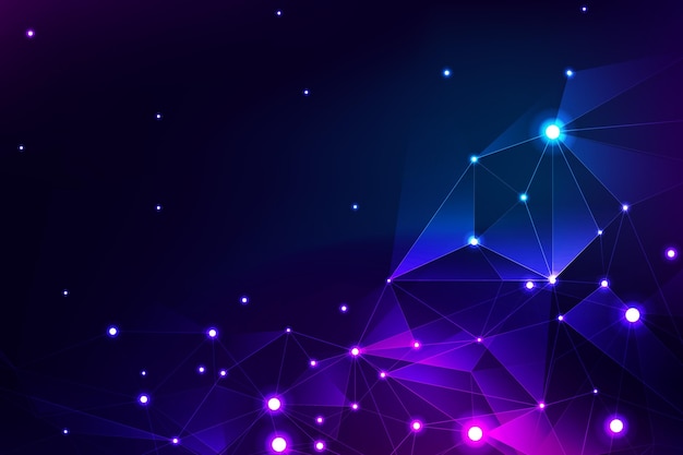 Fondo de conexión de red con gradiente
