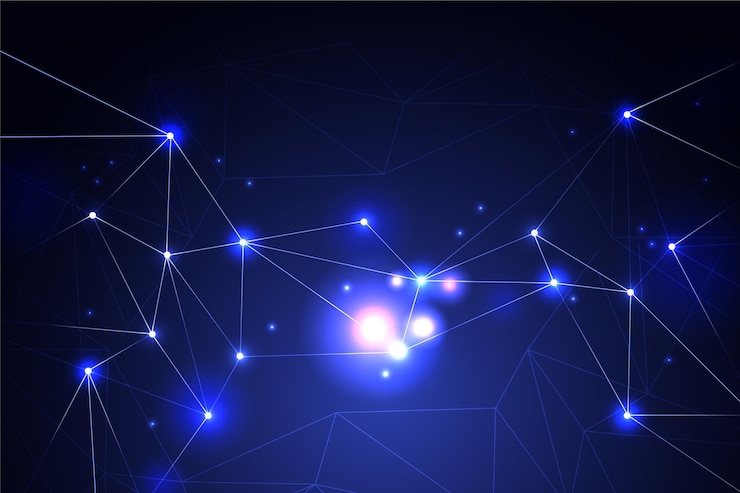 Vector gratuito fondo de conexión de red con gradiente
