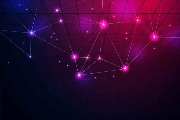 Fondo de conexión de red con gradiente