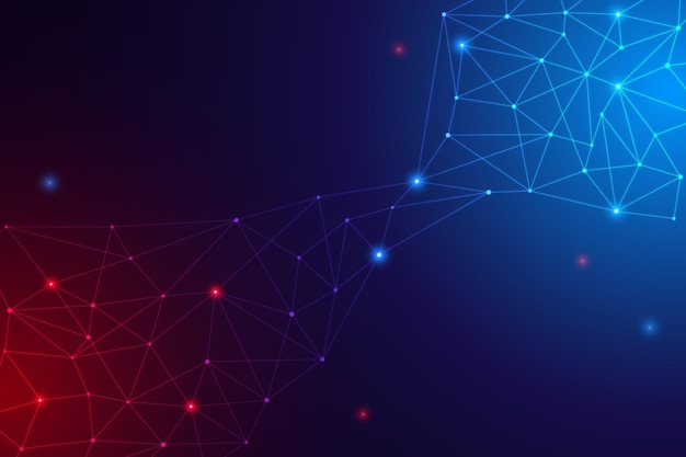 Fondo de conexión de red con gradiente