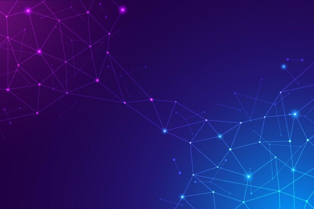 Fondo de conexión de red con gradiente