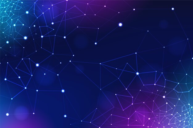 Fondo de conexión de red con gradiente