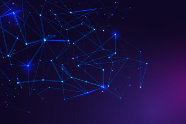 Fondo de conexión de red con gradiente