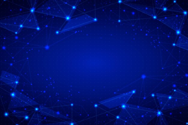 Fondo de conexión de red con puntos