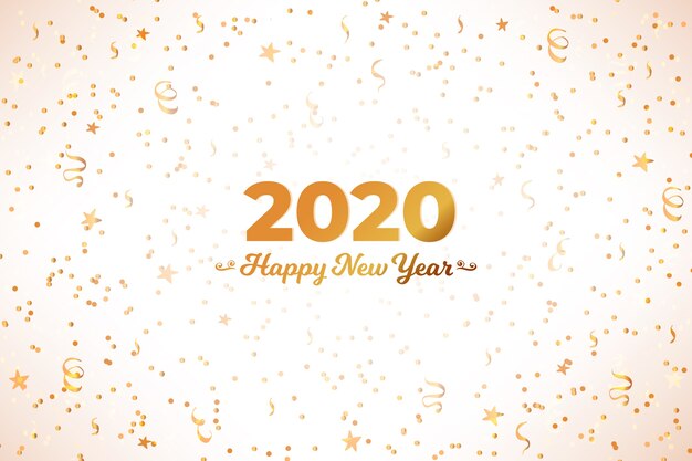 Fondo de confeti año nuevo 2020