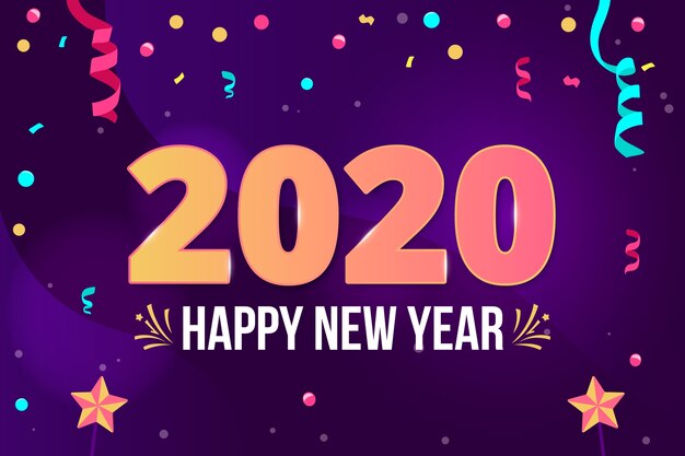 Fondo de confeti año nuevo 2020