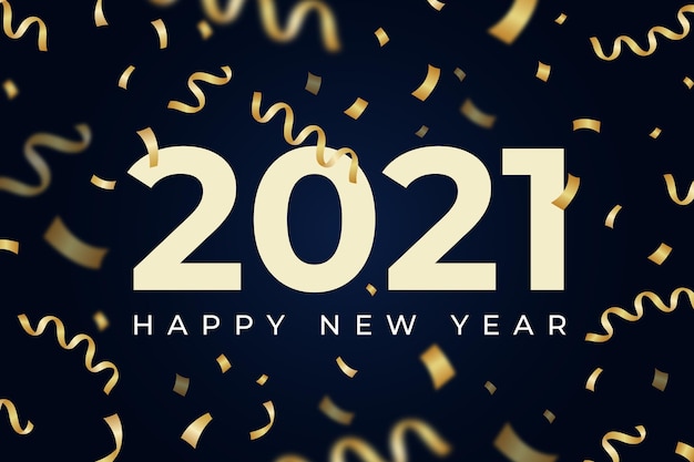 Fondo de confeti año nuevo 2021