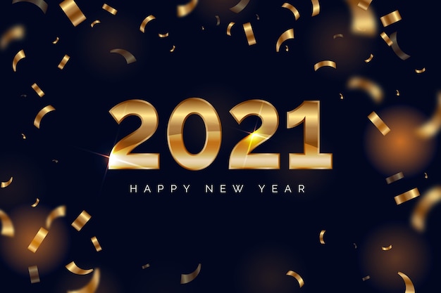Fondo de confeti año nuevo 2021