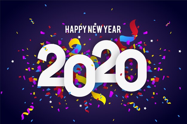 Fondo confeti año nuevo