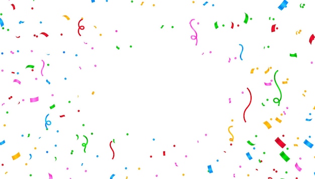 Fondo de confeti colorido con espacio de texto