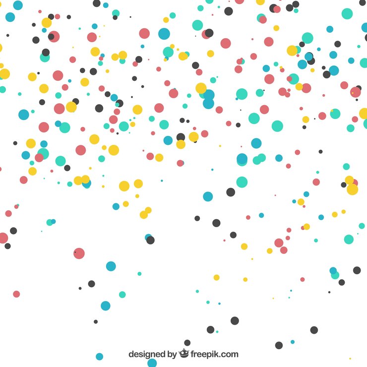 Vector gratuito fondo de confeti colorido en estilo plano