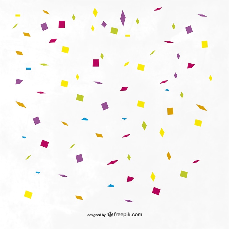 Vector gratuito fondo de confeti colorido