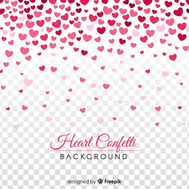 Fondo confeti corazón