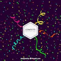 Vector gratuito fondo de confetti colorido en estilo plano