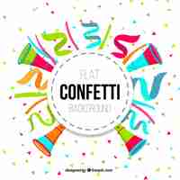 Vector gratuito fondo de confetti colorido en estilo plano