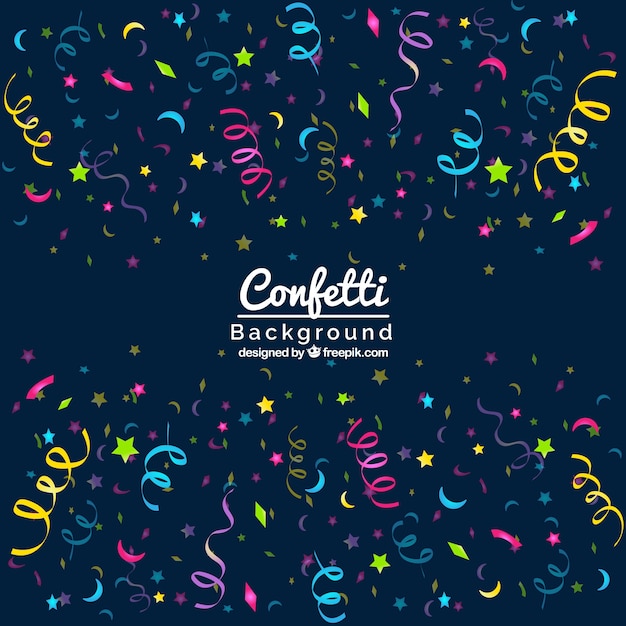 Vector gratuito fondo de confetti colorido en estilo plano