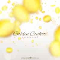 Vector gratuito fondo de confetti dorado en estilo desenfocado