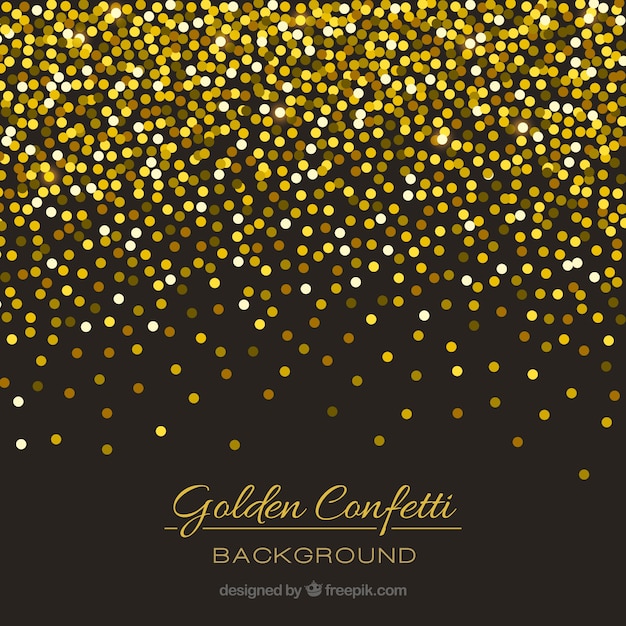 Vector gratuito fondo de confetti dorado