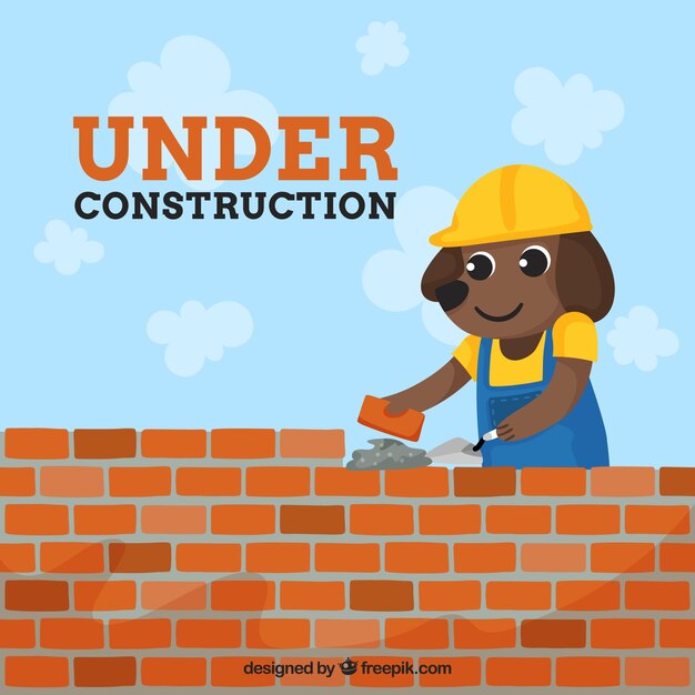 Fondo en construcción hecho  a mano