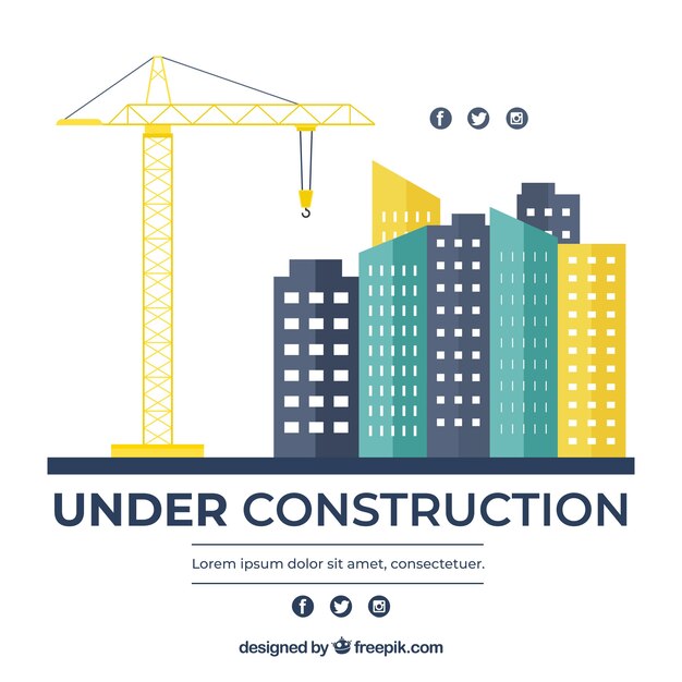 Fondo en construcción hecho a mano
