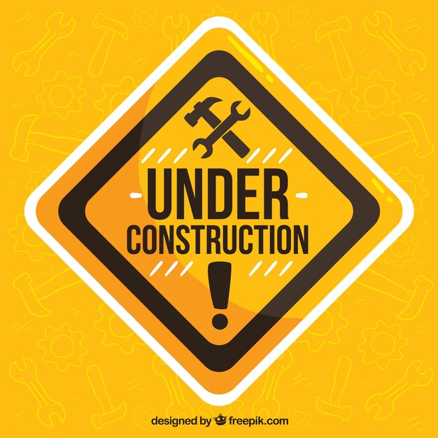 Fondo en construcción hecho a mano