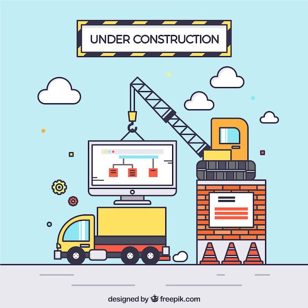Fondo en construcción hecho  a mano