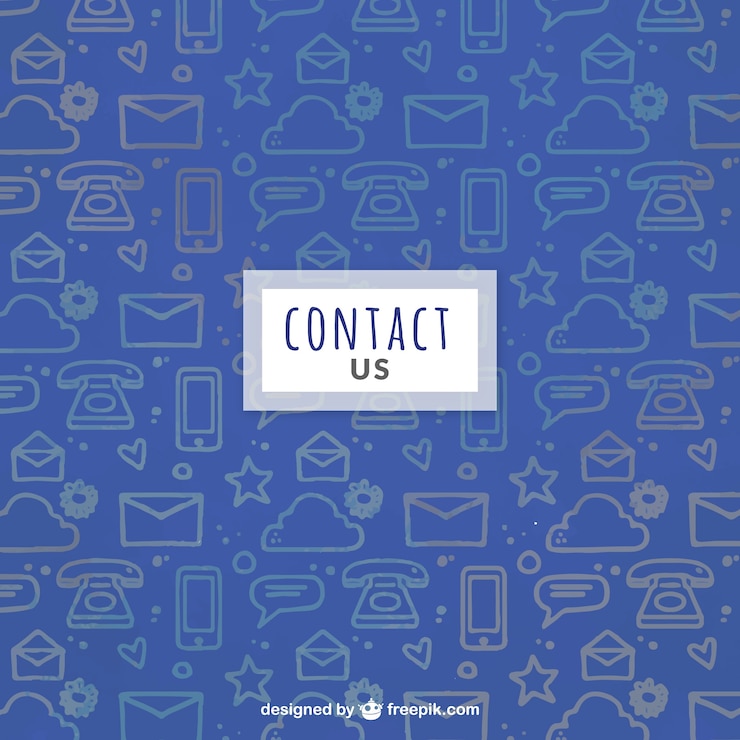 Vector gratuito fondo de contacto con elementos dibujados a mano