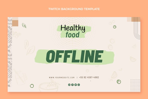 Fondo de contracción de alimentos de diseño plano