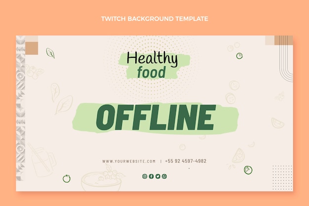Fondo de contracción de alimentos de diseño plano
