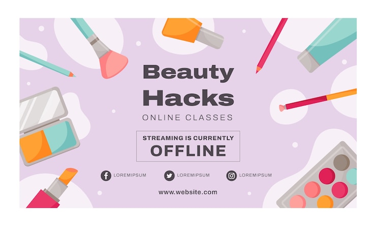 Vector gratuito fondo de contracción de artista de maquillaje plano