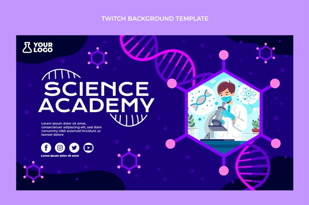 Fondo de contracción de ciencia de diseño plano