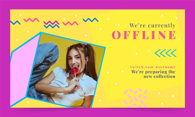 Fondo de contracción de colección de moda de diseño plano