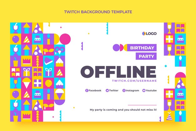 Fondo de contracción de cumpleaños de diseño plano