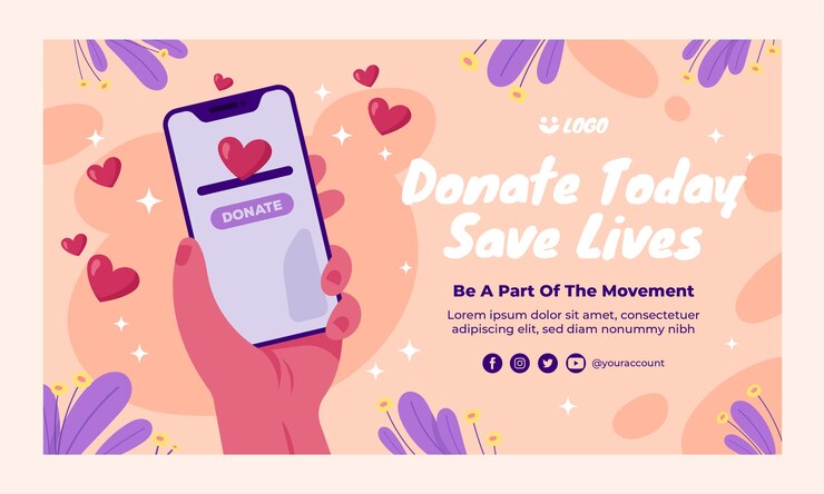 Vector gratuito fondo de contracción de evento de caridad dibujado a mano