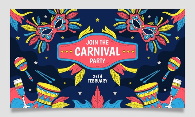 Fondo de contracción de fiesta y celebración de carnaval