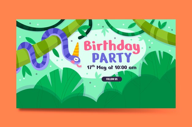 Fondo de contracción de fiesta de cumpleaños dibujado a mano