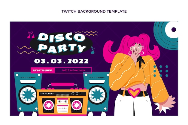 Vector gratuito fondo de contracción de fiesta disco dibujado a mano