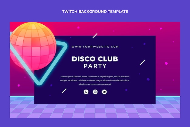 Vector gratuito fondo de contracción de fiesta disco vaporwave retro degradado