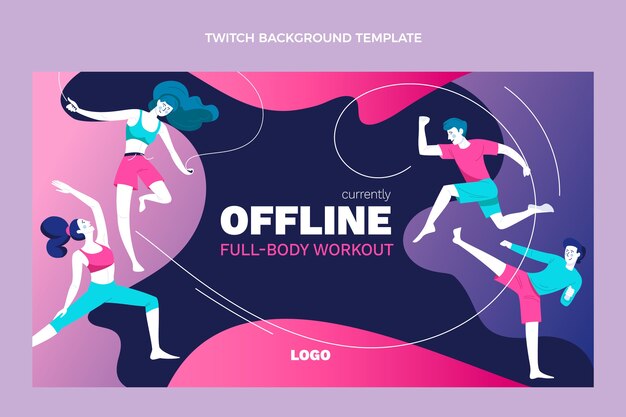 Fondo de contracción fitness dibujado a mano