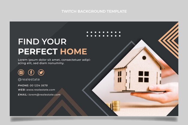 Fondo de contracción inmobiliaria abstracta de diseño plano