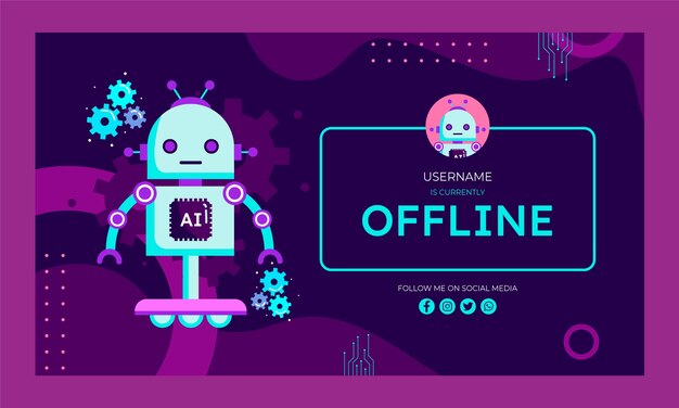 Fondo de contracción de inteligencia artificial dibujado a mano