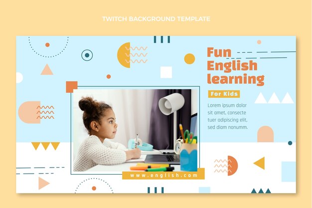 Fondo de contracción de lecciones de inglés de diseño plano